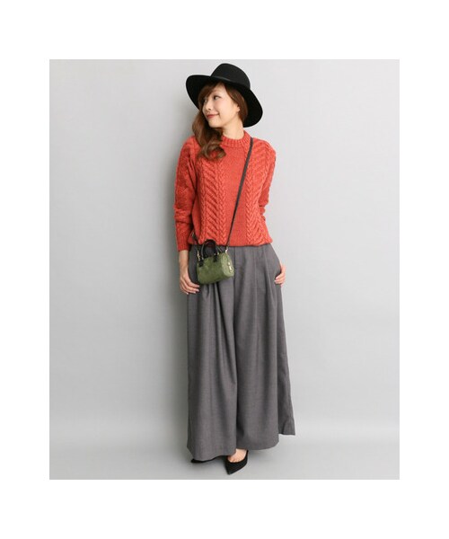 URBAN RESEARCH ROSSO WOMEN(アーバンリサーチ ロッソ)の「タックフレアワイドパンツ(パンツ・レディース・BROWN/GRAY/BLACK・36/38)」の7枚目の写真