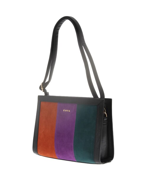 EVRIS（エヴリス）の「カラースウェードクラッチBAG（バッグ・レディース・イエロー/パープル・F）」の6枚目の写真