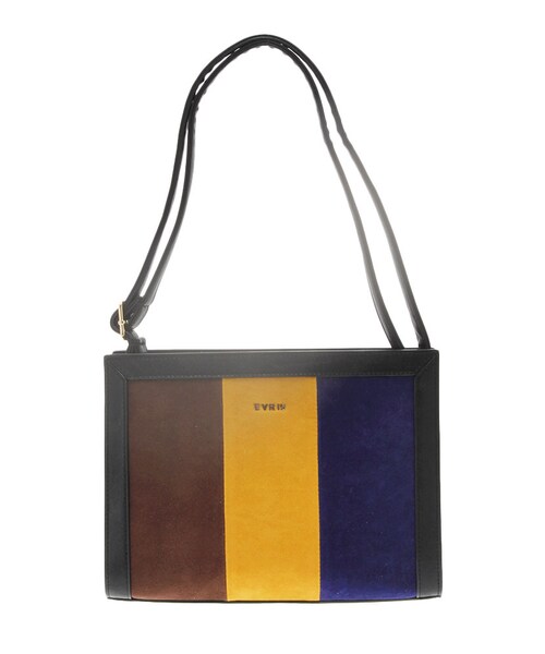 EVRIS（エヴリス）の「カラースウェードクラッチBAG（バッグ・レディース・イエロー/パープル・F）」の2枚目の写真