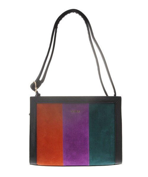 EVRIS（エヴリス）の「カラースウェードクラッチBAG（バッグ・レディース・イエロー/パープル・F）」の5枚目の写真