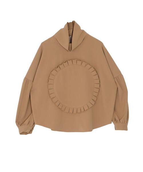 merry jenny（メリージェニー）の「ロゼットフリルブラウス（トップス・レディース・ブラック/ワイン/マスタード・F）」の3枚目の写真