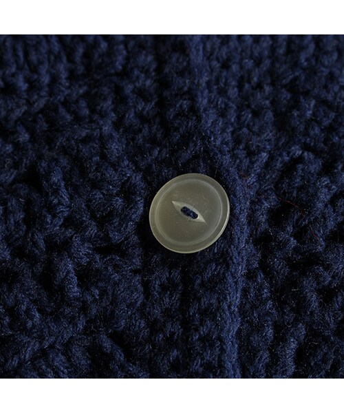 Vintage Clothing(ヴィンテージクロージング)の「Cable Knit Poncho(ジャケット/アウター・Navy・One)」の4枚目の写真