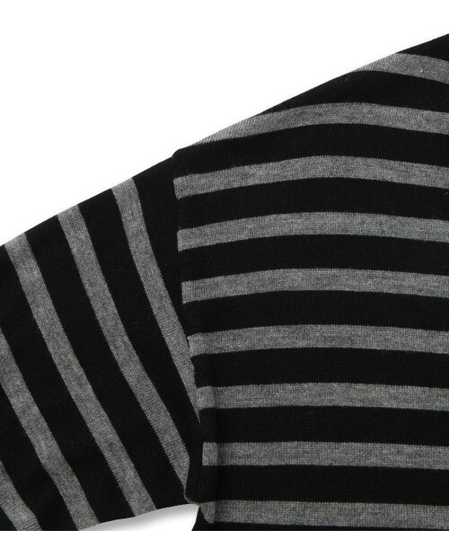 LE JUN（ルジュン）の「ミックスウールボーダープルオーバー（トップス・レディース・ブラック/ブラック系/グレー・F）」の6枚目の写真