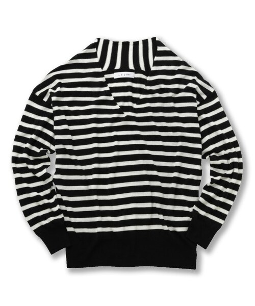 LE JUN（ルジュン）の「ミックスウールボーダープルオーバー（トップス・レディース・ブラック/ブラック系/グレー・F）」の2枚目の写真