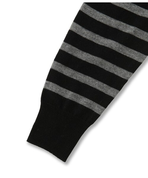 LE JUN（ルジュン）の「ミックスウールボーダープルオーバー（トップス・レディース・ブラック/ブラック系/グレー・F）」の7枚目の写真