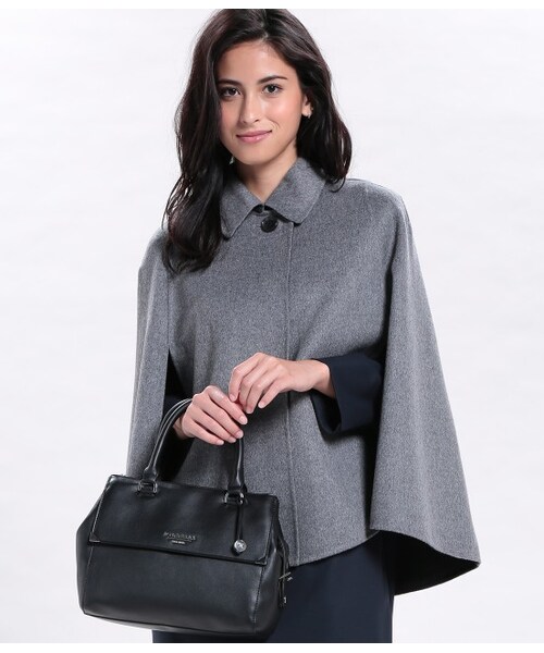 ROPE'(ロペ)の「リバーシブルウールケープ(ジャケット/アウター・レディース・チャコール/キャメル・36/38)」の2枚目の写真