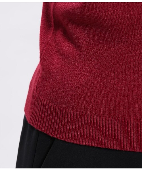 ROPE' PICNIC（ロペピクニック）の「プチハイネックニットクプルオーバー（トップス・レディース・ブラック/ブラック系/キナリ/レッド・38）」の11枚目の写真