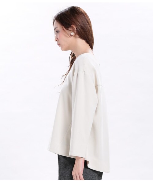 ROPE' PICNIC（ロペピクニック）の「ダブルフェイスVネックプルオーバー（トップス・レディース・キナリ/キャメル/ネイビー・38）」の5枚目の写真