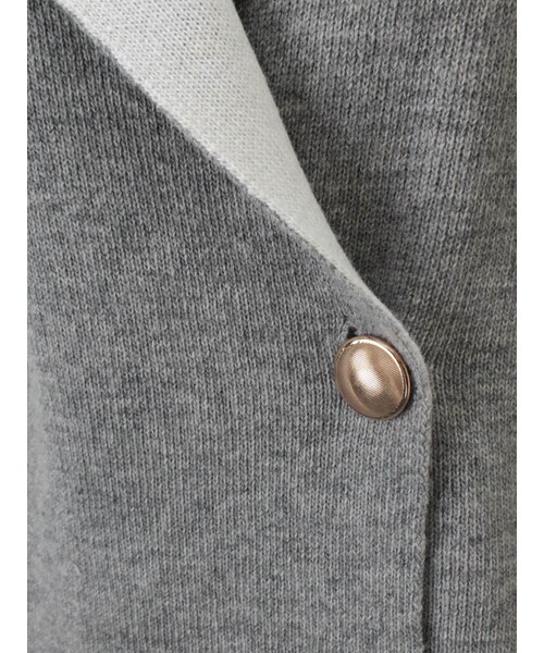 31 Sons de mode（トランテアン　ソン　ドゥ　モード）の「フード付ダブルニットコート（ジャケット/アウター・レディース・ネイビー/ベージュ/ライトグレー・36）」の10枚目の写真