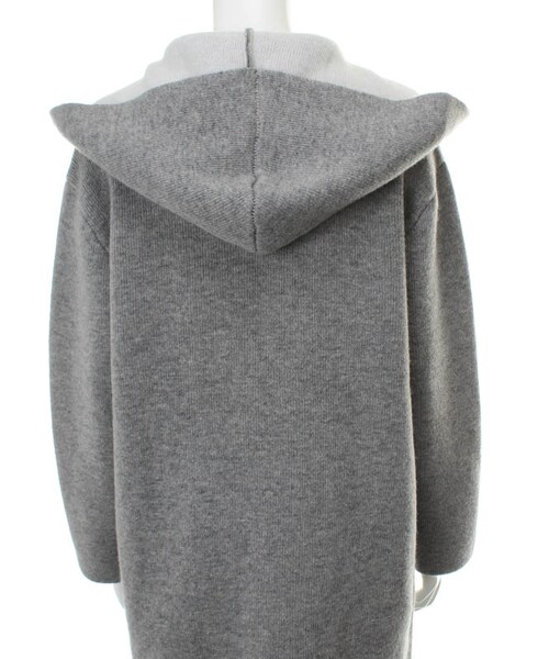 31 Sons de mode（トランテアン　ソン　ドゥ　モード）の「フード付ダブルニットコート（ジャケット/アウター・レディース・ネイビー/ベージュ/ライトグレー・36）」の9枚目の写真