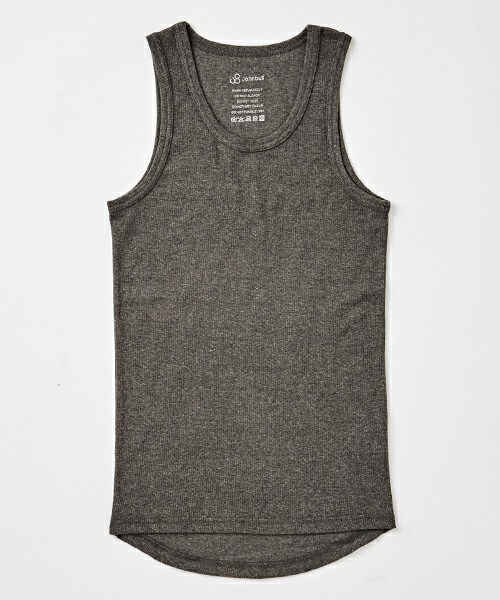 Johnbull Private labo(ジョンブルプライベートラボ)の「アンダータンクトップ(タンクトップ・メンズ・ホワイト/ブラック/グレー/チャコールグレー/マスタード/バーガンディー・MEDIUM/LARGE)」の3枚目の写真