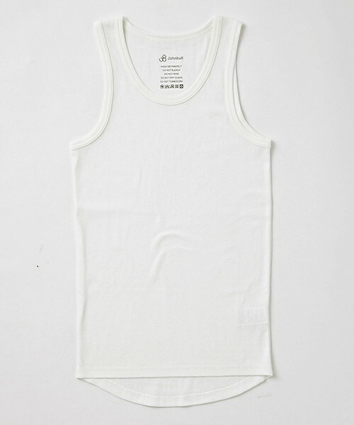 Johnbull Private labo(ジョンブルプライベートラボ)の「アンダータンクトップ(タンクトップ・メンズ・ホワイト/ブラック/グレー/チャコールグレー/マスタード/バーガンディー・MEDIUM/LARGE)」の1枚目の写真