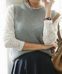 DHOLIC | ラビットファーニットベスト(ベスト)