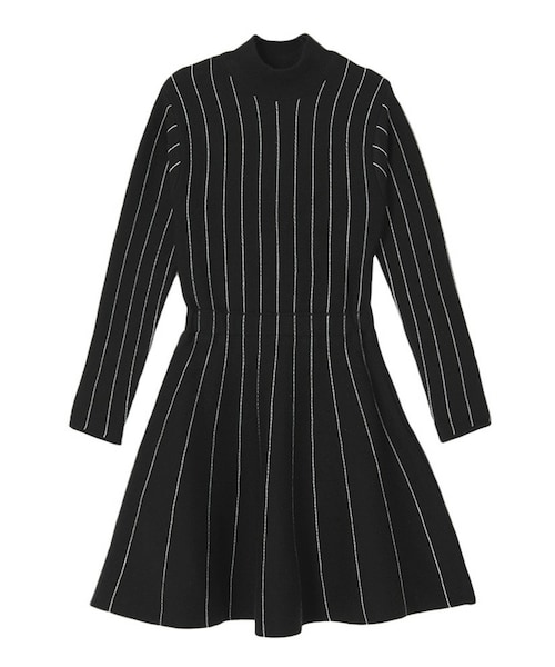 PAMEO POSE(パメオポーズ)の「SISSI KNIT DRESS(ワンピース・レディース・グレー/ブラック/ベージュ・F)」の2枚目の写真