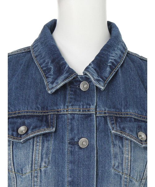 MURUA（ムルーア）の「【CACSUAL】カットオフGジャン（ジャケット/アウター・レディース・ブルー/インディゴ・1/2）」の6枚目の写真