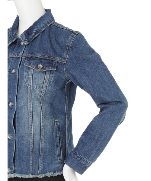 MURUA（ムルーア）の「【CACSUAL】カットオフGジャン（ジャケット/アウター・レディース・ブルー/インディゴ・1/2）」の7枚目の写真