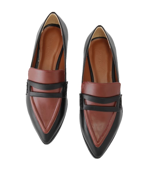 Ungrid（アングリッド）の「バイカラーポインテッドローファー（シューズ・レディース・ブラック/ブラウン・S/M/L）」の11枚目の写真