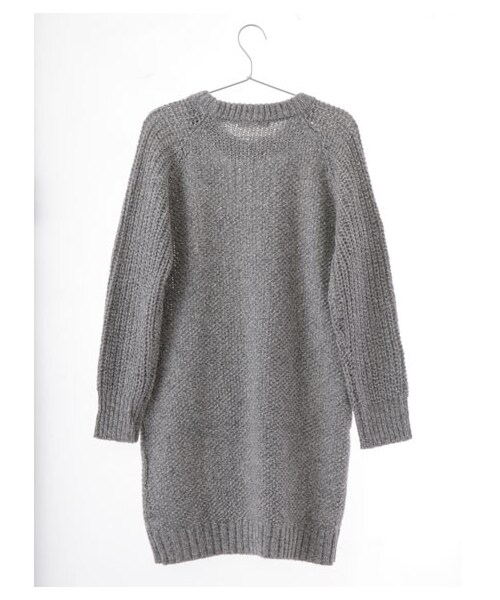 SEVENDAYS=SUNDAY(セブンデイズサンデイ)の「【Special Price】・ウール混 長袖ケーブルワンピース(ワンピース/ドレス・オフホワイト/杢ダークグレー/ネイビー・F)」の5枚目の写真