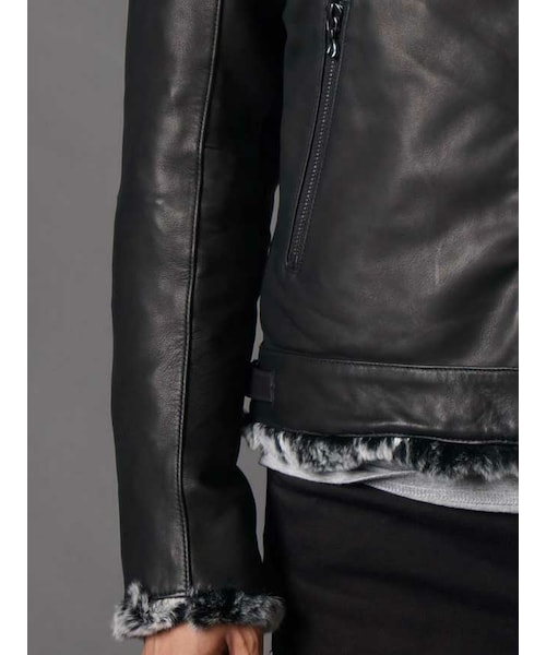 SHELLAC（シェラック）の「Rex fur Full lining Leather jacket