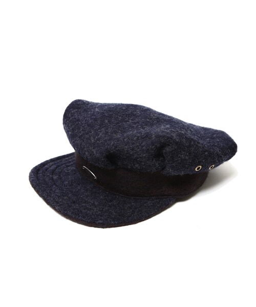 VIRGOwearworks（ヴァルゴウェアワークス）の「Return spit wool cap ウールワークキャップ（帽子・メンズ・BLACK/NAVY/BROWN）」の4枚目の写真