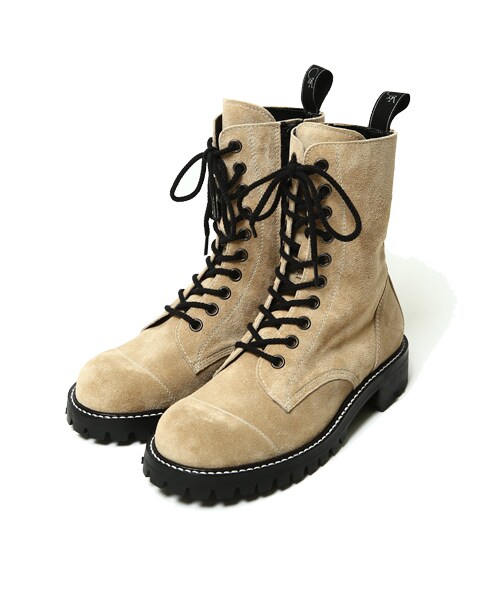 VIRGOwearworks（ヴァルゴウェアワークス）の「Militaria special bots neo 編み上げブーツ（シューズ・メンズ・BEIGE/GRAY/BLACK・2/3/4）」の2枚目の写真