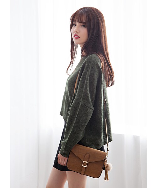 gracegift(グレースギフト)の「立體感直條高腰針織傘裙(スカート・レディース・黑/白・F)」の12枚目の写真