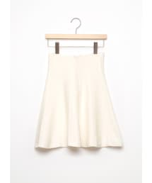 gracegift | 立體感直條高腰針織傘裙(スカート)