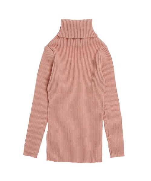 apres les cours(アプレレクール)の「dailyリブニットタートル(トップス・キッズ・ブラック/アイボリー/マスタード/オリーブ/ピンク・80/90/100/110/120/130/140)」の11枚目の写真