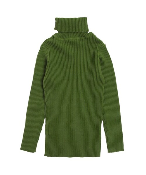 apres les cours(アプレレクール)の「dailyリブニットタートル(トップス・キッズ・ブラック/アイボリー/マスタード/オリーブ/ピンク・80/90/100/110/120/130/140)」の10枚目の写真