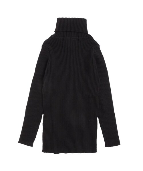 apres les cours(アプレレクール)の「dailyリブニットタートル(トップス・キッズ・ブラック/アイボリー/マスタード/オリーブ/ピンク・80/90/100/110/120/130/140)」の7枚目の写真