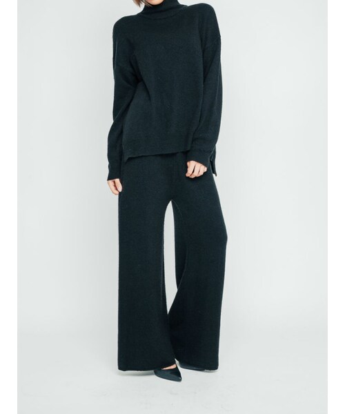 GYDA(ジェイダ)の「ハイウエストニットパンツ(パンツ・レディース・ブラック/ブラウン/カーキ・F)」の5枚目の写真