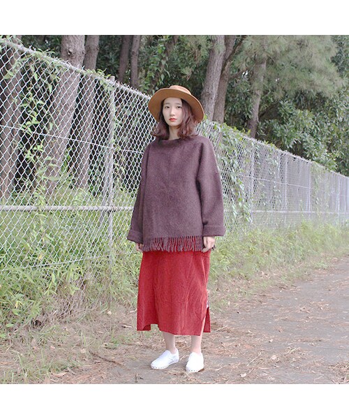 Vintage Clothing（ヴィンテージクロージング）の「Melton Long Tee（ジャケット/アウター・Dark Brown・One）」の9枚目の写真