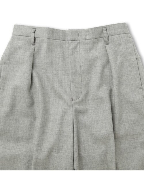 ADAM ET ROPE'（アダムエロペ）の「ハイカウントサキソニー ガウチョパンツ（パンツ・メンズ・ブラック/グレー系・M/L）」の5枚目の写真