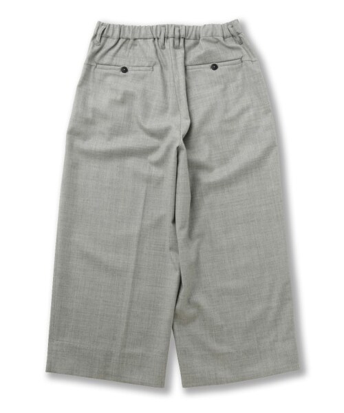 ADAM ET ROPE'（アダムエロペ）の「ハイカウントサキソニー ガウチョパンツ（パンツ・メンズ・ブラック/グレー系・M/L）」の4枚目の写真