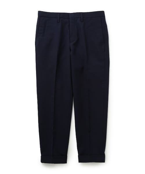 ADAM ET ROPE'（アダムエロペ）の「ウールポリエステル サージクロップドパンツ（パンツ・メンズ・ブラック/ブルー系・M/L）」の3枚目の写真