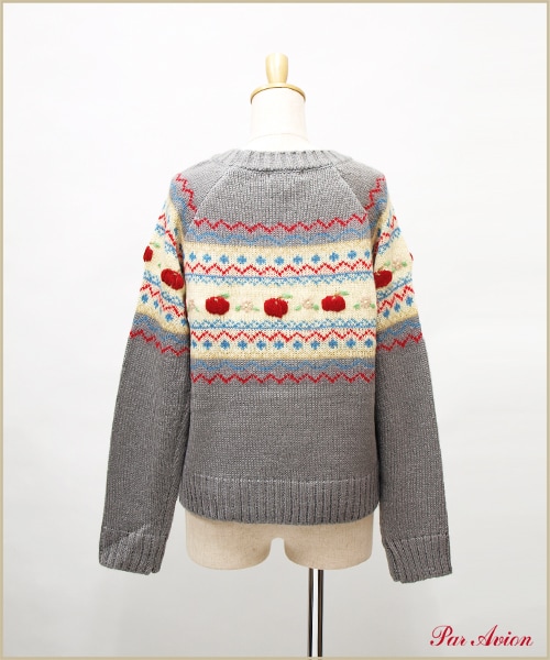 paravion（パラビオン）の「りんごジャガードニットプルオーバー