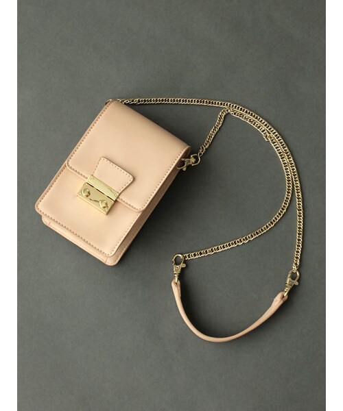 31 Sons de mode（トランテアン　ソン　ドゥ　モード）の「チェインショルダーミニポシェット（バッグ・レディース・レッド/ブラック/ベージュ・フリー）」の4枚目の写真