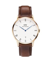 Daniel Wellington | DAPPER 38mm玫瑰金藍鋼指針羅馬時計日期腕錶(その他)