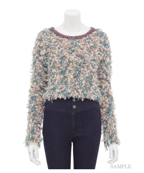 LILY BROWN(リリーブラウン)の「カラフルMIXニットプルオーバー(ニット・レディース・WHT/BLK/GRN・F)」の10枚目の写真