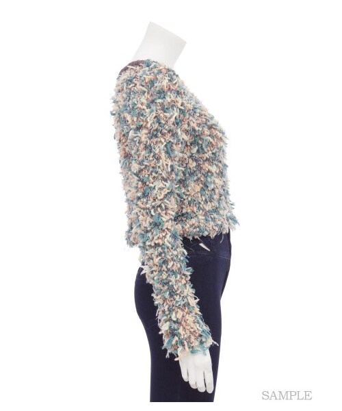 LILY BROWN(リリーブラウン)の「カラフルMIXニットプルオーバー(ニット・レディース・WHT/BLK/GRN・F)」の6枚目の写真