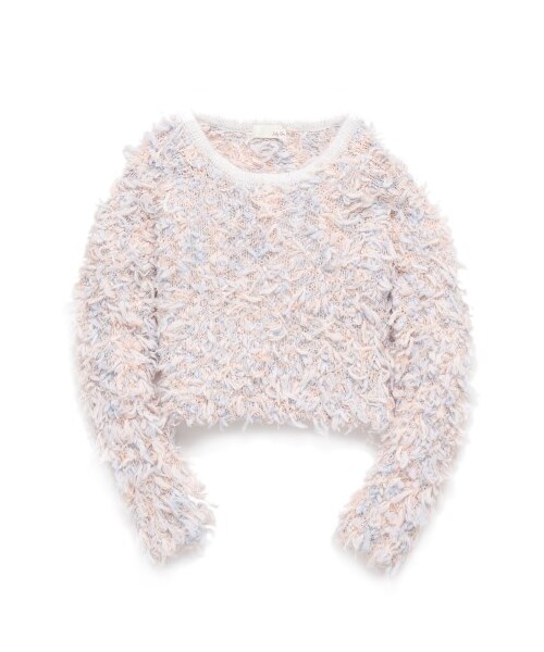 LILY BROWN(リリーブラウン)の「カラフルMIXニットプルオーバー(ニット・レディース・WHT/BLK/GRN・F)」の1枚目の写真