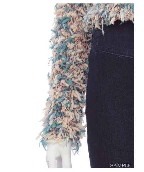 LILY BROWN(リリーブラウン)の「カラフルMIXニットプルオーバー(ニット・レディース・WHT/BLK/GRN・F)」の8枚目の写真