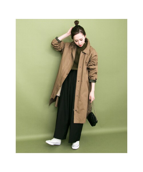 KBF(ケイビーエフ)の「WEB限定 ボーイフレンドコート(ジャケット/アウター・レディース・KHAKI/BEIGE/NAVY・one)」の11枚目の写真