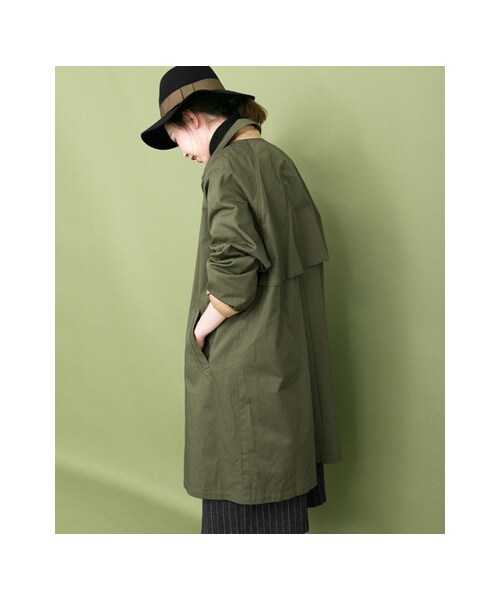 KBF(ケイビーエフ)の「WEB限定 ボーイフレンドコート(ジャケット/アウター・レディース・KHAKI/BEIGE/NAVY・one)」の5枚目の写真
