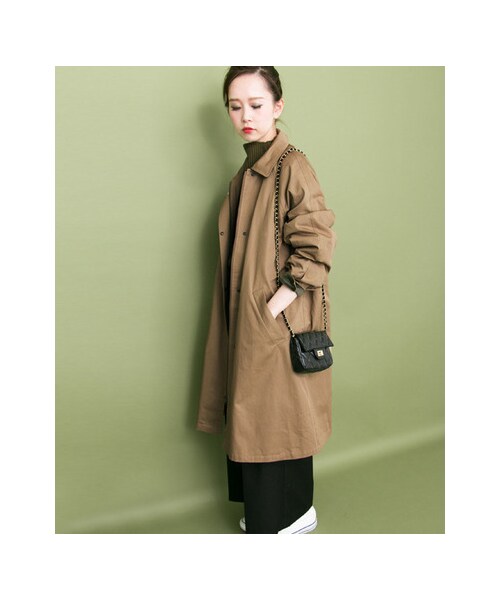 KBF(ケイビーエフ)の「WEB限定 ボーイフレンドコート(ジャケット/アウター・レディース・KHAKI/BEIGE/NAVY・one)」の10枚目の写真