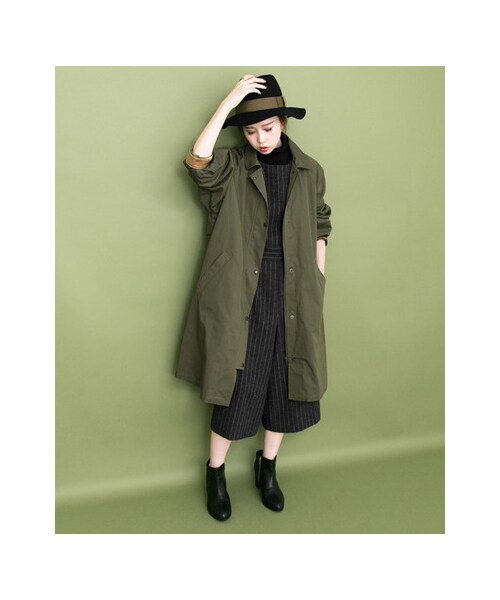 KBF(ケイビーエフ)の「WEB限定 ボーイフレンドコート(ジャケット/アウター・レディース・KHAKI/BEIGE/NAVY・one)」の7枚目の写真