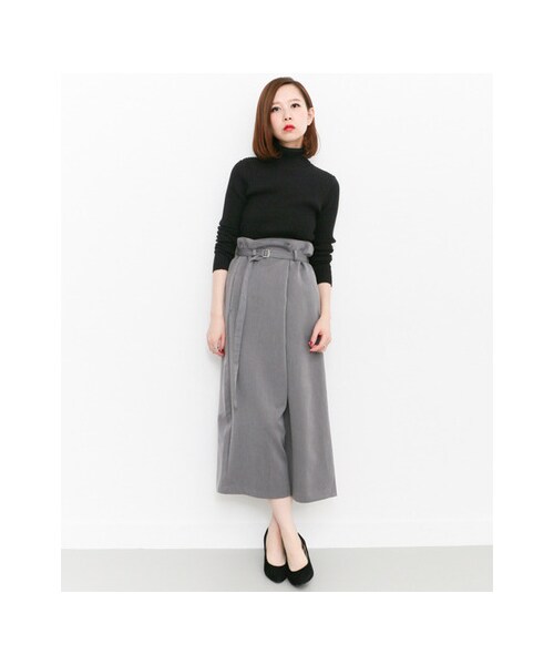 KBF（ケイビーエフ）の「Wデザインパンツ（パンツ・レディース・NAVY/GRAY/BLACK・one）」の7枚目の写真