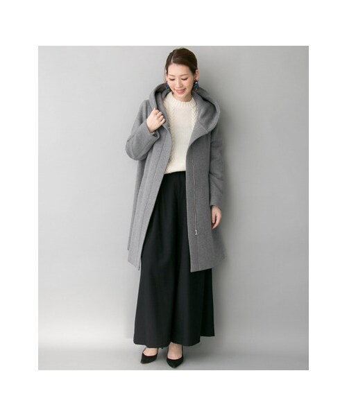 URBAN RESEARCH ROSSO WOMEN(アーバンリサーチ ロッソ)の「ボリュームフードコート(ジャケット/アウター・レディース・GRAY/NAVY・FREE)」の5枚目の写真