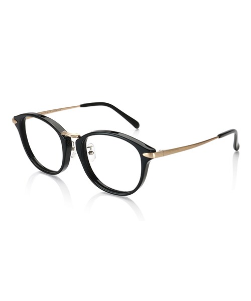 JINS（ジンズ）の「【Combination Acetate&Metal】コンビネーション アセテート&メタル（メガネ・レディース・アイボリー/ダークピンクササ/ブラウンデミ/ブラック・52.5□19-143○44 (Largeのみ)）」の2枚目の写真