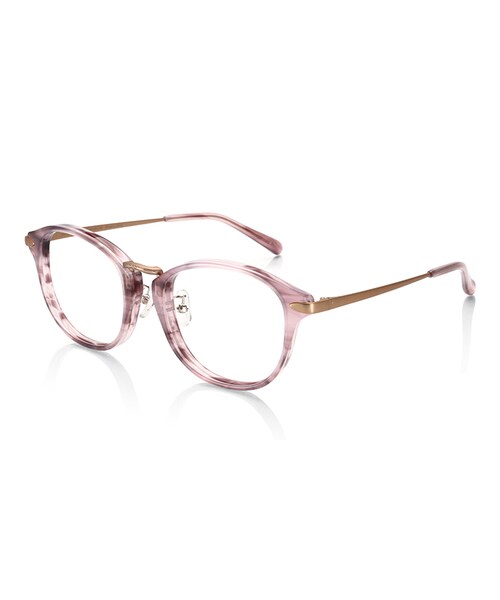 JINS（ジンズ）の「【Combination Acetate&Metal】コンビネーション アセテート&メタル（メガネ・レディース・アイボリー/ダークピンクササ/ブラウンデミ/ブラック・52.5□19-143○44 (Largeのみ)）」の4枚目の写真